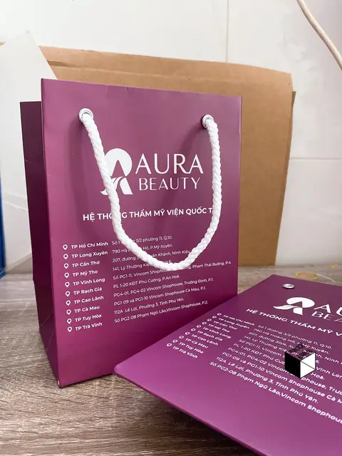 Túi giấy thẩm mỹ viện Aura Beauty – ảnh 2